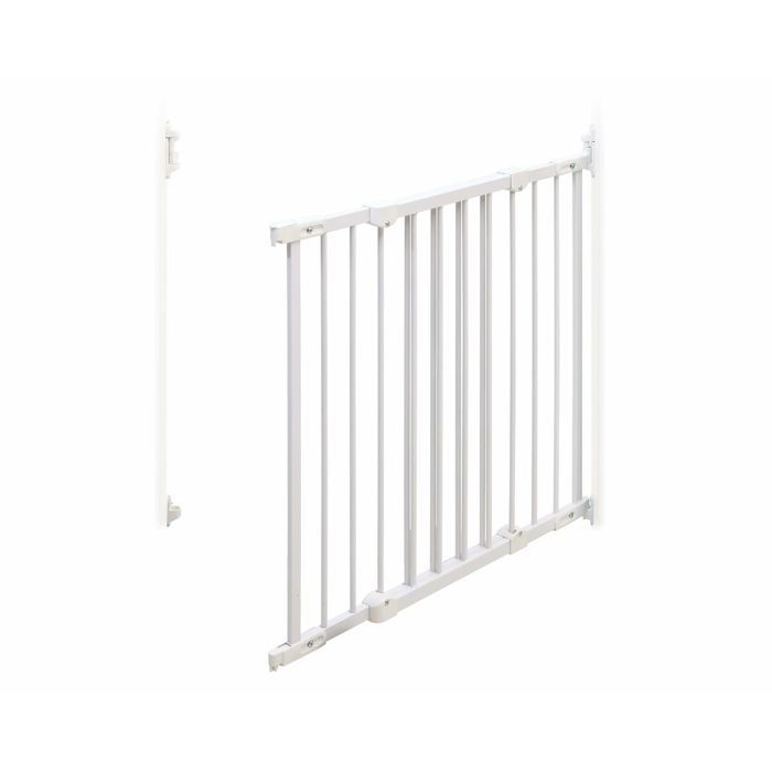 WEBABY - Barriere de sécurité bébé en acier Blanc 108 x 4 x 75 cm NONO  Blanc - Taille unique