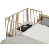 WEBABY - Lit bébé cododo en bois avec roulettes 60 x 120 LIO  Hetre Brut - Taille unique