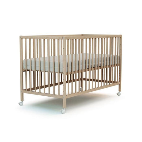 WEBABY - Lit bébé cododo en bois avec roulettes 60 x 120 LIO  Hetre Brut - Taille unique