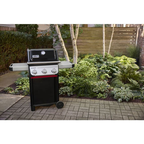 Barbecue a gaz - Weber - Spirit E-310 - 3 brűleurs en acier inoxydable - 7kW - Thermometre - Noir