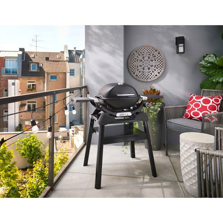 Barbecue a gaz - Weber - Q1200N avec stand - 2,94kW - 1 brűleur en acier inoxydable - Allumage piézoélectronique - Noir