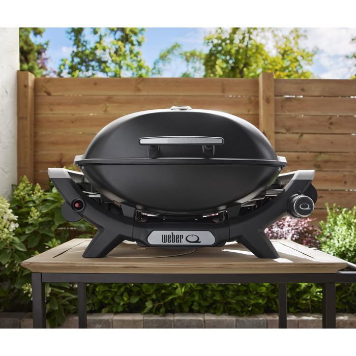 Barbecue a gaz - Weber - Q2100N - 2,94kW - 1 brűleur en acier inoxydable - Fonté émaillée - Allumage piézoélectronique - Noir