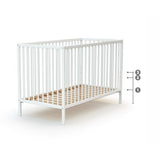 Lit bébé - 60 x 120 cm - WEBABY - ONE - Blanc