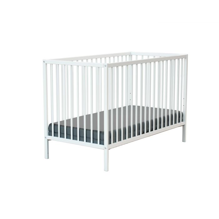 WEBABY - Lit bébé en bois 60x120 ONE  Blanc - Taille unique
