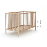 Lit bébé - 60 x 120 cm - WEBABY - ONE - Hetre brut