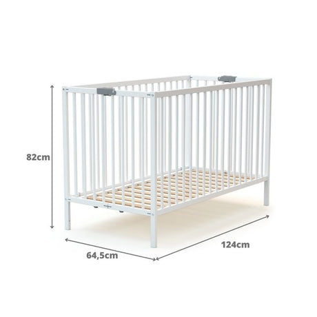 Lit bébé pliant - 60 x 120 cm - WEBABY - FLEX - Blanc