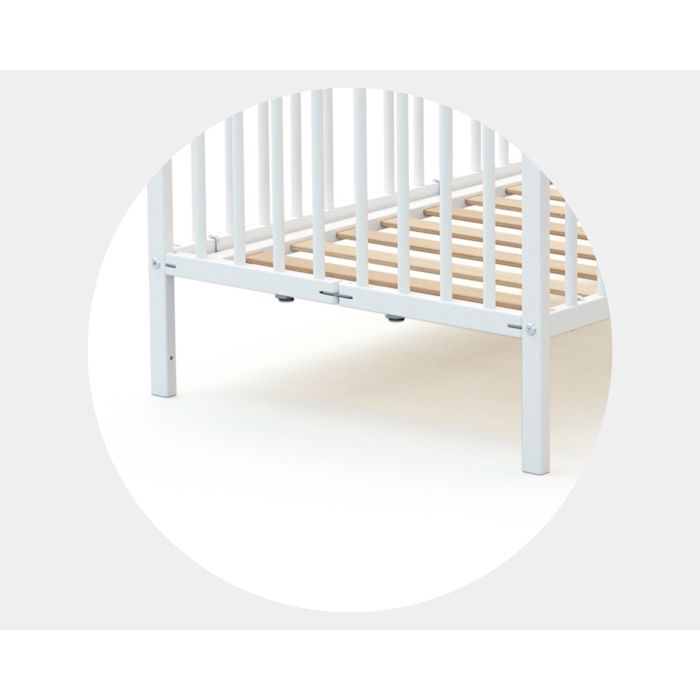 Lit bébé pliant - 60 x 120 cm - WEBABY - FLEX - Blanc