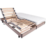 Ensemble relaxation matelas + sommiers électriques 2x70x190 - Mousse - Ferme - TALCA Fabrication française