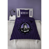 Parure de lit réversible - MERCREDI - Microfibre - 1 housse de couette 140 x 200 cm + 1 taie 63 x 63 cm