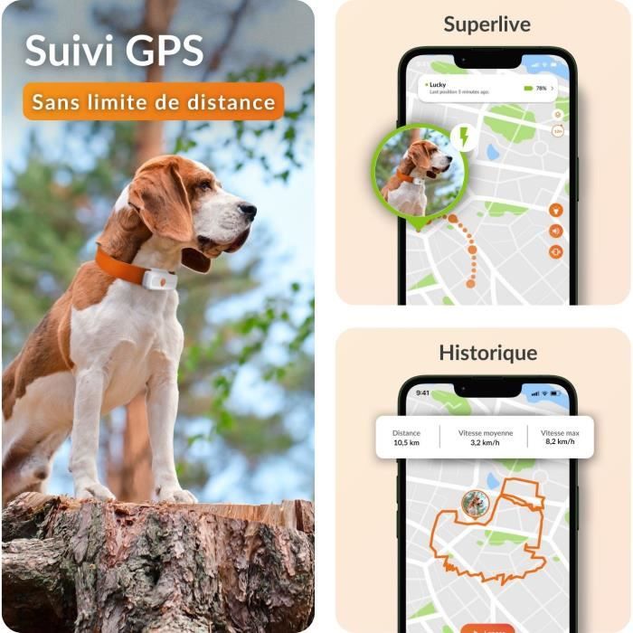 Traceur GPS pour Chien - Weenect XS (White Edition 2023)