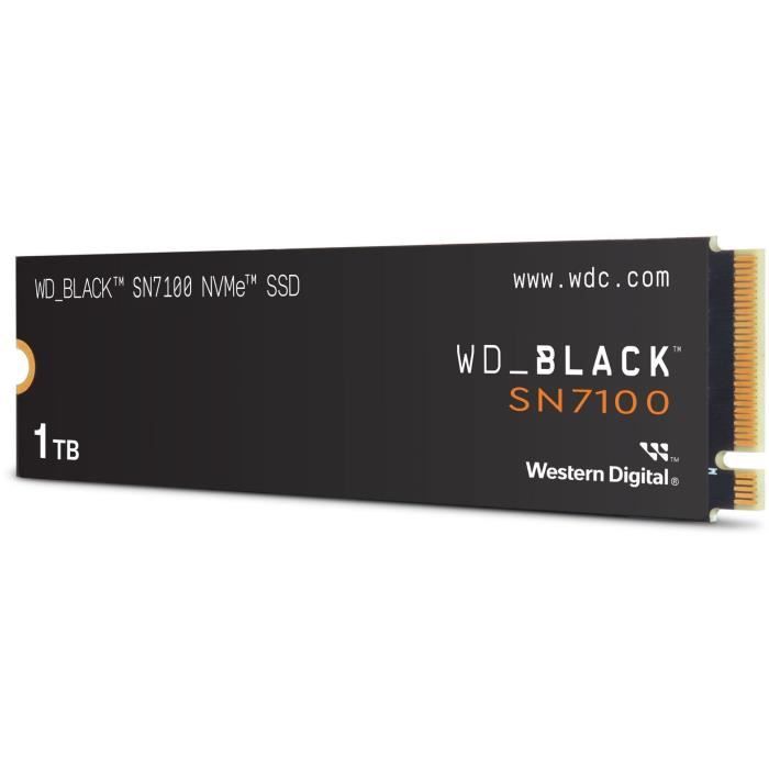 WESTERN DIGITAL - WDS100T4X0E - SSD Interne - Black - SN7100 - NVMe - 1 To - jusqu'a 7?250 Mo/s en lecture