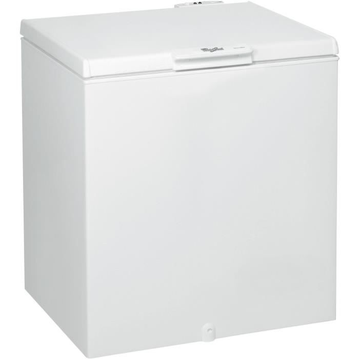 Congélateur coffre - WHIRLPOOL WHM2112 - 204L - Classe E - L 81 cm x H 86,5 cm - blanc