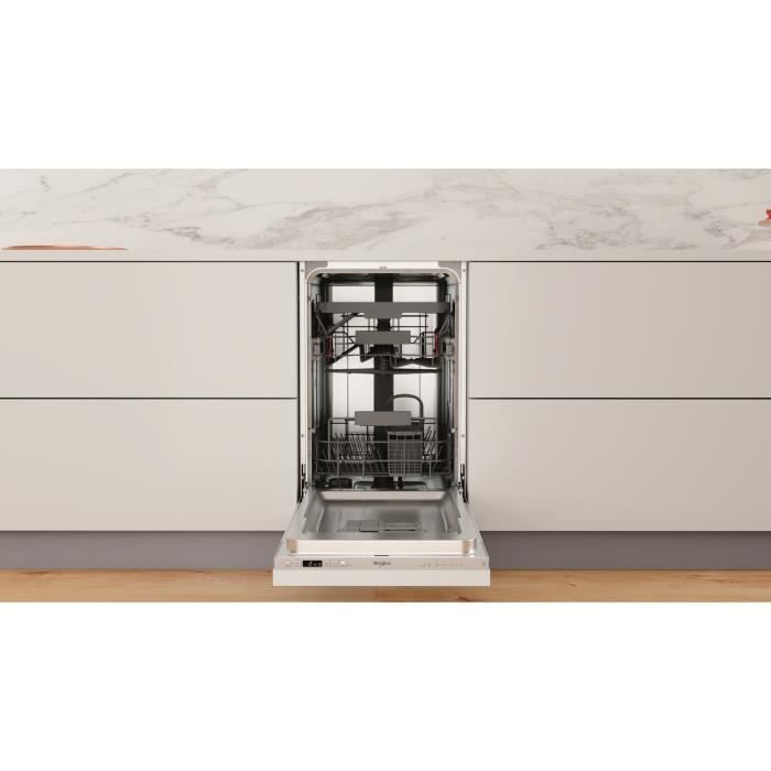 Lave-vaisselle tout encastrable WHIRLPOOL WSIC3M27C - 10 couverts - Induction - L45cm - 47dB