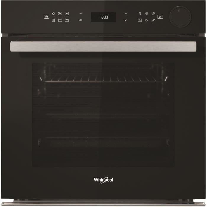 Four encastrable - Multifonction Pyrolyse - Vapeur - Chaleur pulsée - WHIRLPOOL - AKZ9S8270NB - Noir - Porte froide - 73 L - A+