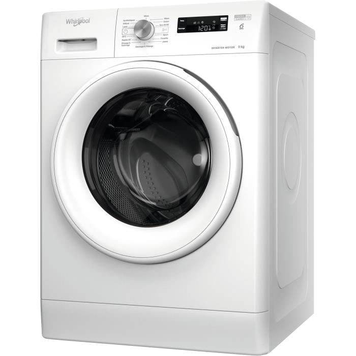 Lave-linge hublot WHIRLPOOL FFSPL9269WFR Freshcare - 9 kg - Induction - L60cm - 1200 trs/min - Classe A - Blanc