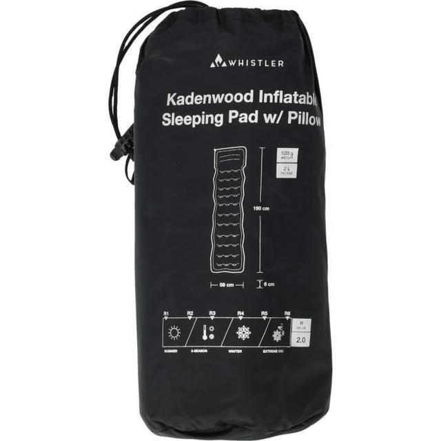 Matelas gonflable - WHISTLER - Kadenwood - Nylon robuste -  Oreiller intégré