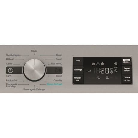 Lave-linge hublot WHIRLPOOL FFBP10489SBSVFR - 10 kg - Induction - L60cm - 1400 trs/min - Classe A-20% - Silver