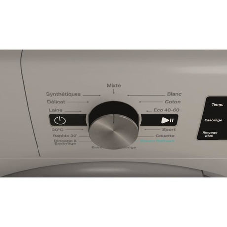 Lave-linge hublot WHIRLPOOL FFBP10489SBSVFR - 10 kg - Induction - L60cm - 1400 trs/min - Classe A-20% - Silver