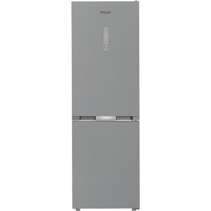 Réfrigérateur combiné - WHIRLPOOL - WHK26363XP6E - 316 L - Dual NoFrost - 6e sens - Classe C - 186.5x59.5x66.3 - Inox