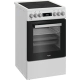 Cuisiniere vitrocéramique - WHIRLPOOL - W5V5LCW - 4 foyers - 7900 W - L50 cm - Blanc