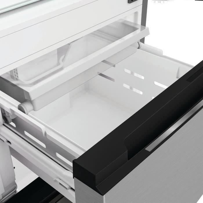 Réfrigérateur multiportes - WHIRLPOOL - WHKF6352X5E - 351 L - Dual NoFrost - 6e sens - Classe D - Multiflow - 203,5x59,5x66,3 - Inox
