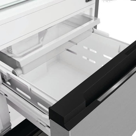 Réfrigérateur multiportes - WHIRLPOOL - WHKF6352X5E - 351 L - Dual NoFrost - 6e sens - Classe D - Multiflow - 203,5x59,5x66,3 - Inox