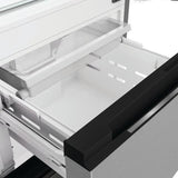 Réfrigérateur combiné - Whirlpool - WHKF6352X5E - Classe D - 351 L (249L + 102L) - 35 dB - Dual No Frost - Gris Inox