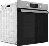 Four encastrable - Pyrolyse + Hydrolyse - Multifonction - WHIRLPOOL - OMR58RU0SX - Inox - Porte froide - 59,5 x 55,1 x 58,3 cm
