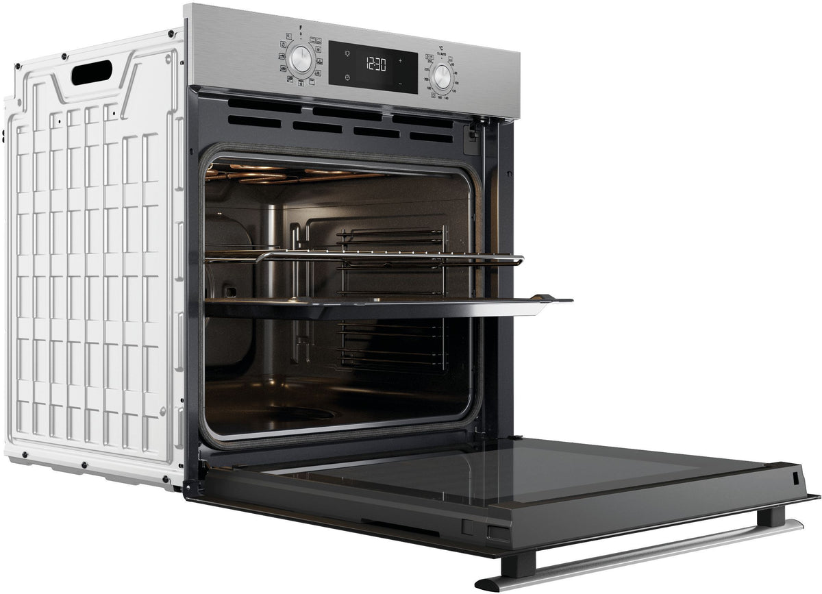 Four encastrable - Pyrolyse + Hydrolyse - Multifonction Chaleur pulsée - WHIRLPOOL - OMR58RU0SX - Inox - Porte froide