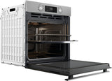 Four encastrable - Pyrolyse + Hydrolyse - Multifonction Chaleur pulsée - WHIRLPOOL - OMR58RU0SX - Inox - Porte froide