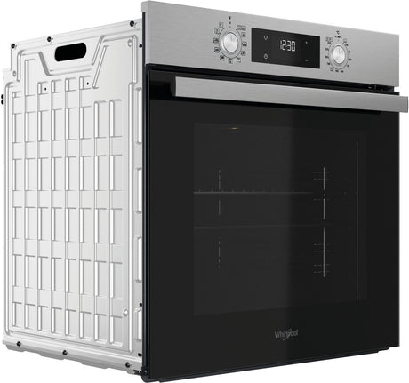 Four encastrable - Pyrolyse + Hydrolyse - Multifonction Chaleur pulsée - WHIRLPOOL - OMR58RU0SX - Inox - Porte froide