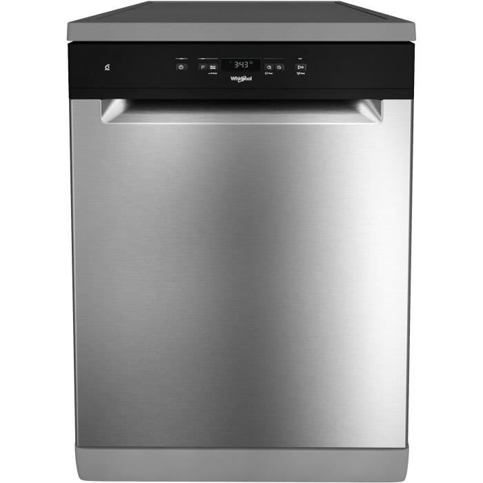 Lave-vaisselle pose libre WHIRLPOOL WFC3C34X - 14 couverts - Induction - L60cm - 44 dB - Inox