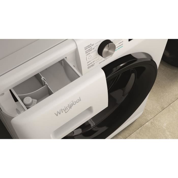 Lave-linge séchant WHIRLPOOL PFFWDB864349BVFR - 8 / 6 kg - Induction - L60cm - 1400 trs/min - Blanc