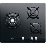 Table de cuisson Gaz - WHIRLPOOL AKT404NB - 3 foyers - 6350W - L59 x P51cm - Noir