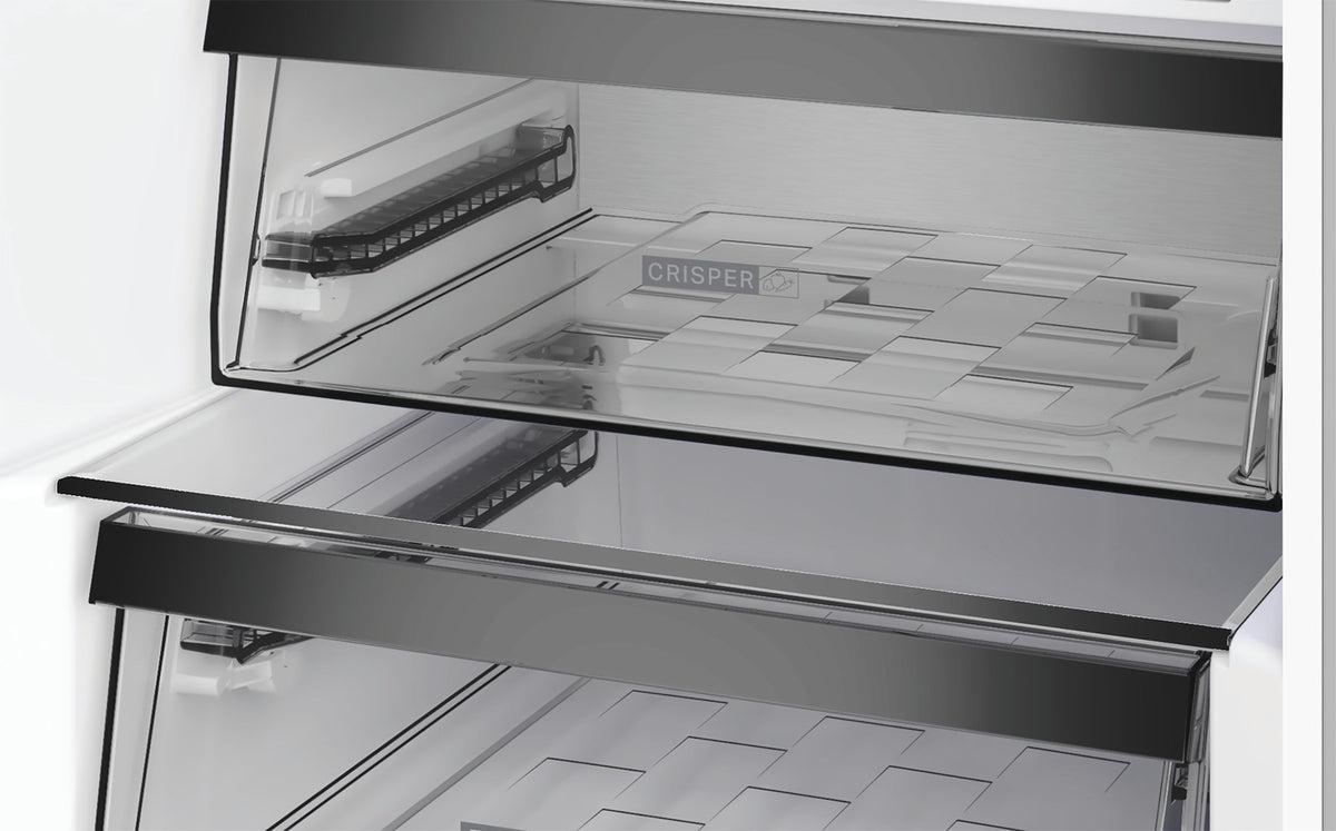 Réfrigérateur combiné - WHIRLPOOL - WHK26402XP4E - 355 L - Dual NoFrost - 6e sens - Porte bouteille - 203.5x59.5x66.3 - Inox