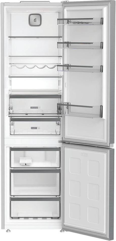 Réfrigérateur combiné - WHIRLPOOL - WHK26402XP4E - 355 L - Dual NoFrost - 6e sens - Porte bouteille - 203.5x59.5x66.3 - Inox