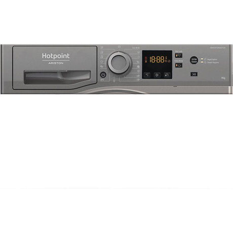 Lave-linge hublot HOTPOINT NSWM946GGFR - 9 kg - Induction - 1400 trs/min - Classe A - Graphite