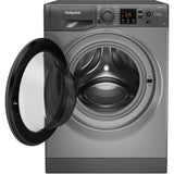 Lave-linge hublot HOTPOINT NSWM946GGFR - 9 kg - Induction - 1400 trs/min - Classe A - Graphite