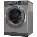 Lave-linge hublot HOTPOINT NSWM946GGFR - 9 kg - Induction - 1400 trs/min - Classe A - Graphite