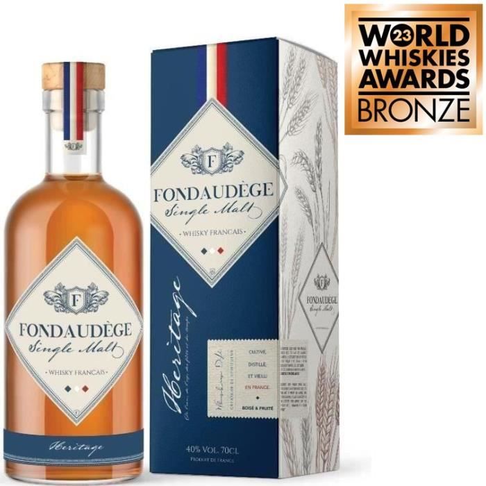 Fondaudege - Héritage - Single Malt - Whisky français - 40.0% Vol. - 70 cl sous étui