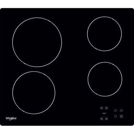 Plaque de cuisson Vitrocéramique WHIRLPOOL AKT8090NE - 4 zones - 6200W - L58 x P51cm - Noir