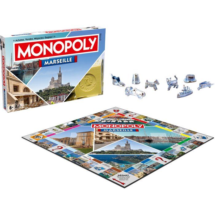 MONOPOLY Marseille - Jeu de société - WINNING MOVES - 2 a 6 joueurs - Des 8 ans
