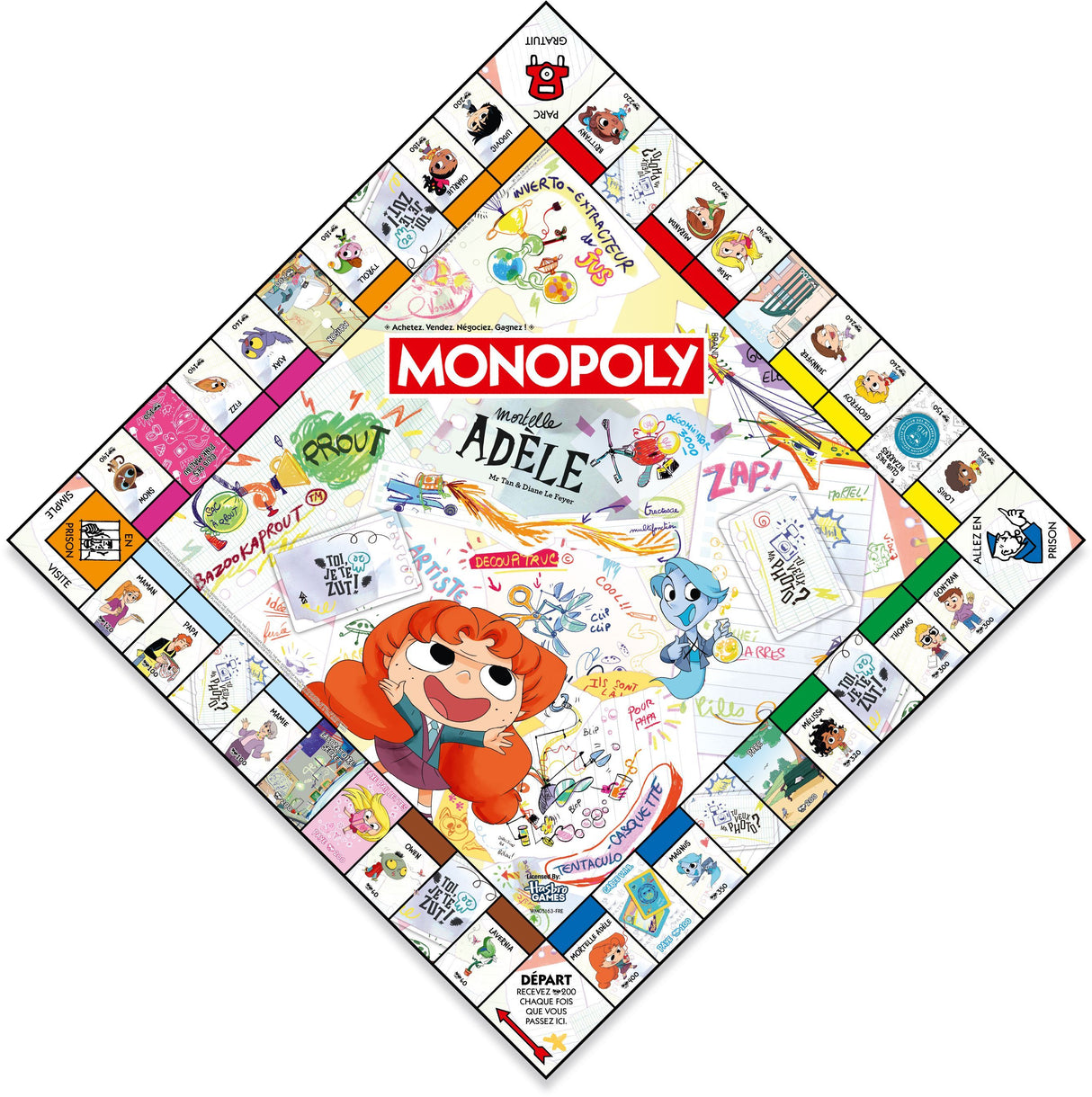 MONOPOLY Mortelle Adele - Jeu de société - WINNING MOVES - Des 8 ans