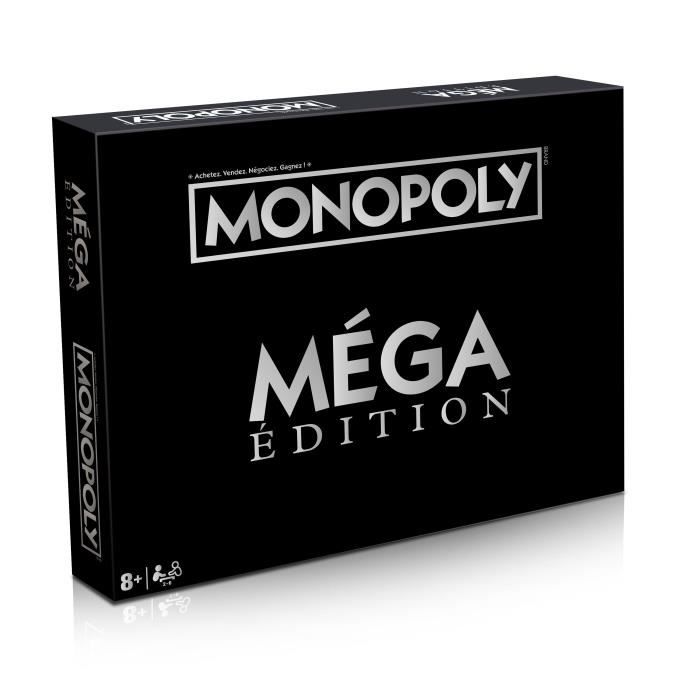 Monopoly Édition Méga, Jeu de société, Nouvelles cases, gratte-ciels et mégas loyers, WINNING MOVES