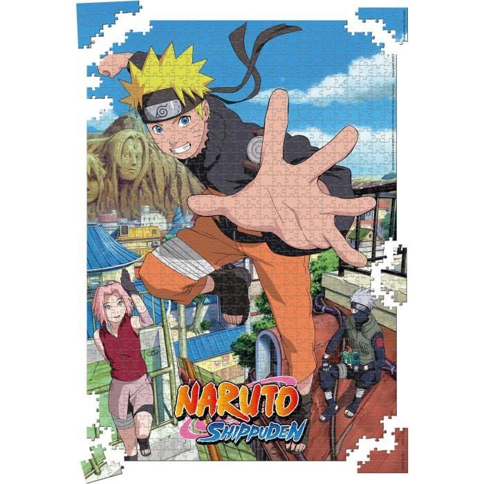 Puzzle Naruto Shippuden Retour a Konoha 1000 pieces - Winning Moves - Dessins animÈs et BD - Adulte - Bleu