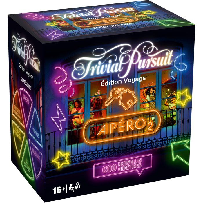 TRIVIAL PURSUIT VOYAGE Apéro volume 2 - Jeu de société - WINNING MOVES - 2 joueurs minimum - Des 16 ans