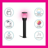 Kit de Démarrage Borne Connectée WIZ ELPAS 12V Extérieur - Windmills - Aluminium - LED intégrée - Noir