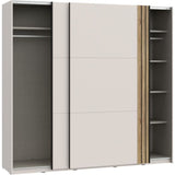 Armoire WAIKATO - Cachemire - 2 portes coulissantes - L220 x P61 x H210,5 cm
