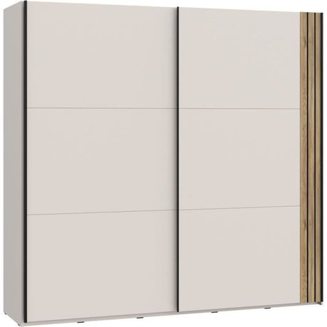 Armoire WAIKATO - Cachemire - 2 portes coulissantes - L220 x P61 x H210,5 cm