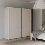 Armoire WAIKATO - Cachemire - 2 portes coulissantes - L220 x P61 x H210,5 cm